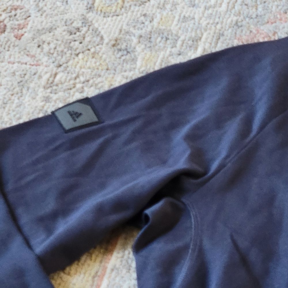 BNWT Blue Mens Golf Adidas Long sleeve Embroidered Top - Picture 14 of 16